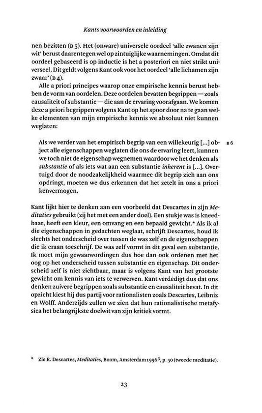 Tekstpagina met 23 op de onderkant. Kant's woorden en inleiding.