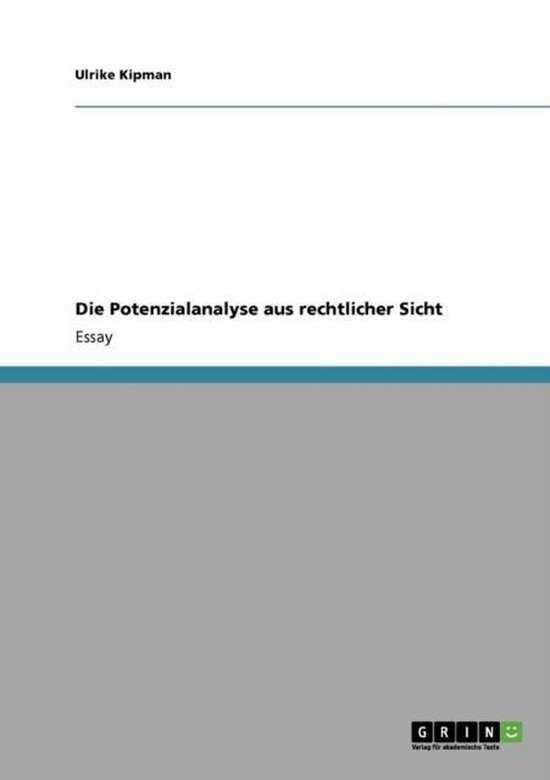 Die Potenzialanalyse aus rechtlicher Sicht - cover
