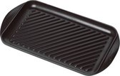 Extra Brede Grill Geribbeld (Zwart)-40x25cm