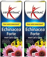 Lucovitaal DUOPACK Echinacea Cat's Claw Weerstand druppels Supplement - 2x 100 ml