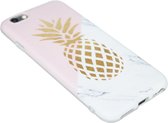 Goud ananas siliconen hoesje Geschikt voor iPhone 6 / 6S
