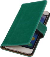 Groen Pull-Up PU Cover Huawei Honor Y6 Booktype Wallet Cover