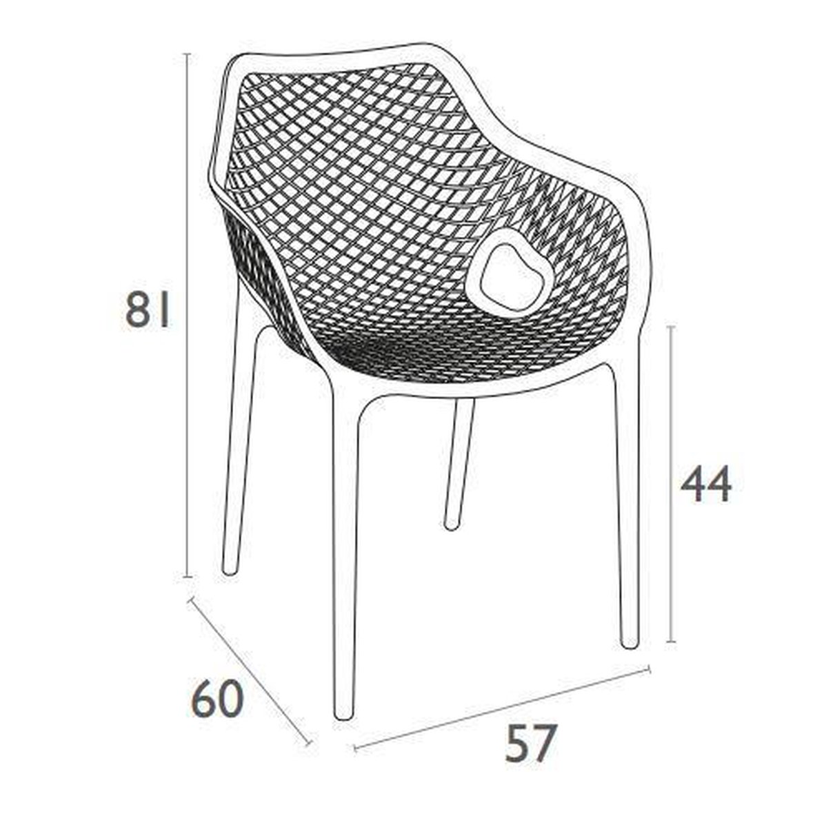 | Tuinstoel Air XL Oranje Siesta Tuinstoel Air Geel Siesta Tuinmeubelen Tuinstoelen