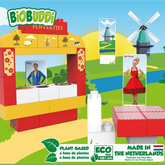 BiOBUDDi Juf Roos - Smakelijk Eten - 37 delig Past op Duplo !! - Jongens en Meisjes - Speelgoed - Cadeau Tip !!