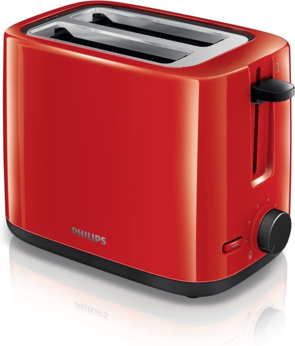 Overleven Renovatie Kalmerend Philips Daily Collection Toaster - rood | bol.com