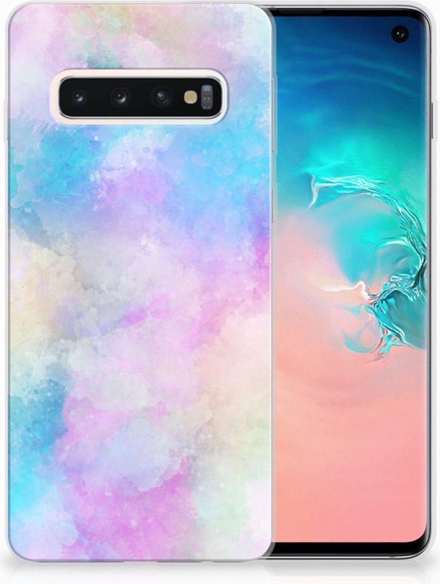 Back Cover voor Hoesje maken Samsung Galaxy S10 Watercolor Light
