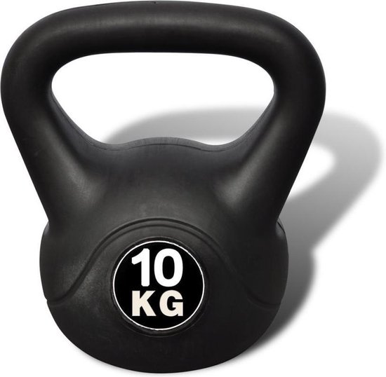 natuurlijk radioactiviteit Intiem Kettlebell 10KG Zwart - Kettle Bell Fitness - Gewicht met handvat | bol.com