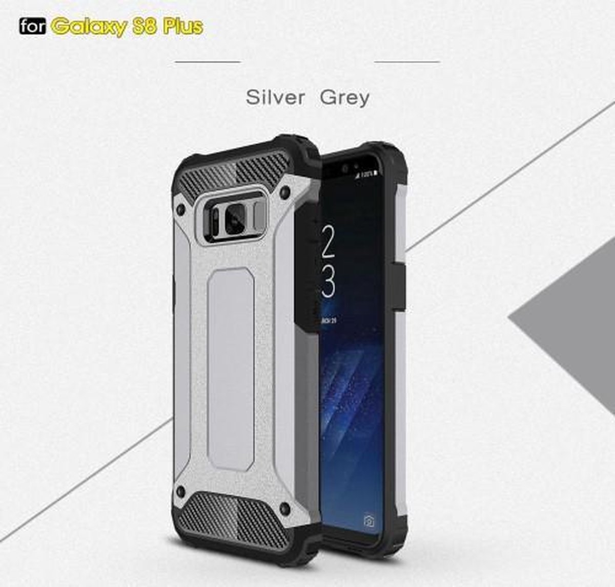 Armor Hybrid Case Samsung Galaxy S8 Plus - Grijs