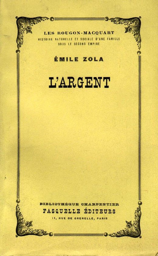 L'argent - cover