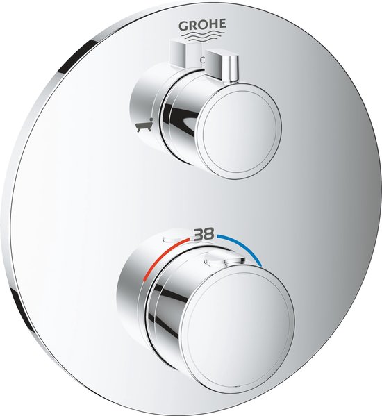 GROHE Grohtherm thermostatische inbouw douchekraan - Douche/Bad omstelling  - Chroom | bol.com