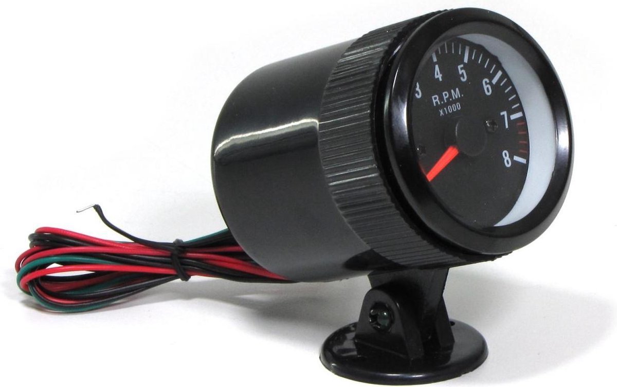 Toerenteller 52 mm Zwart