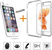 Ultra Dunne TPU silicone case hoesje Met Gratis Tempered glass Screenprotector iPhone 6 6S