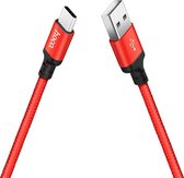 Hoco USB kabel naar USB-C rood - 1 m