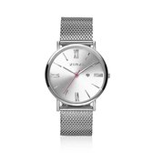 Zinzi Horloge Retro + Gratis Armband ZIW502M - Zilverkleurig - Ø 34 mm