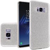 HB Hoesje Geschikt voor Samsung Galaxy S8 - Glitter Back Cover - Zilver
