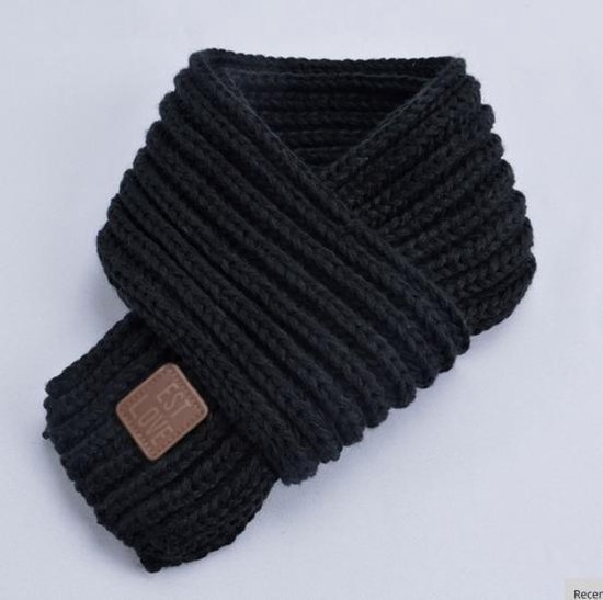 Geroosterd Grote hoeveelheid Idool Warme gebreide babysjaal Knitted|Zwarte sjaal meisjes jongens | bol.com