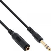 InLine 99975 audio kabel 5 m 6.35mm Zwart