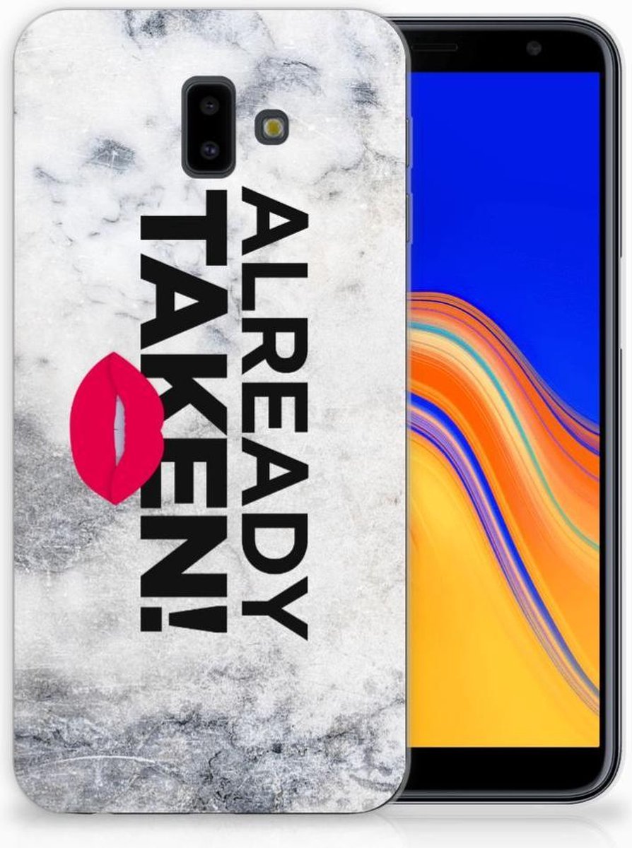 Samsung Galaxy J6 Plus (2018) Siliconen hoesje met naam Already Taken White