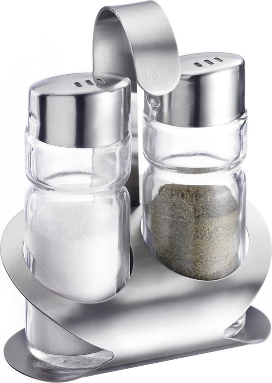 Westmark Peper-zoutstel 8,6 x x 11,4 cm - RVS Glas | bol.com