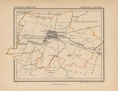 Historische kaart, plattegrond van gemeente Franeker in Friesland uit 1867 door Kuyper van Kaartcadeau.com