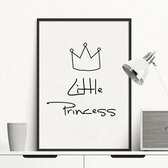 Postercity - Design Canvas Poster Little Princess / Muurdecoratie / 40 x 30cm / A3