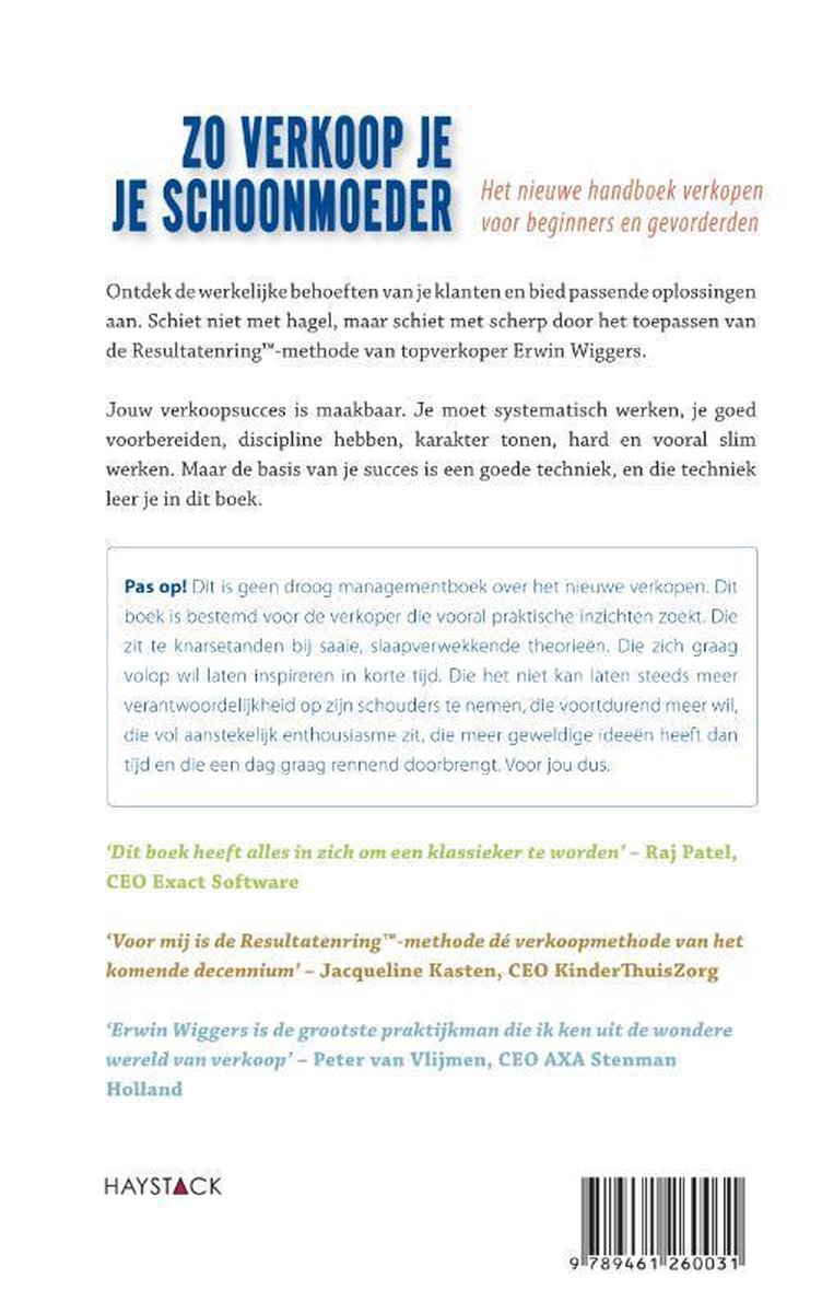 Zo verkoop je je schoonmoeder - back cover
