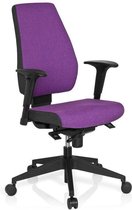 hjh office Pro-Tec 500 - Chaise de bureau - Tissu - Lilas / gris