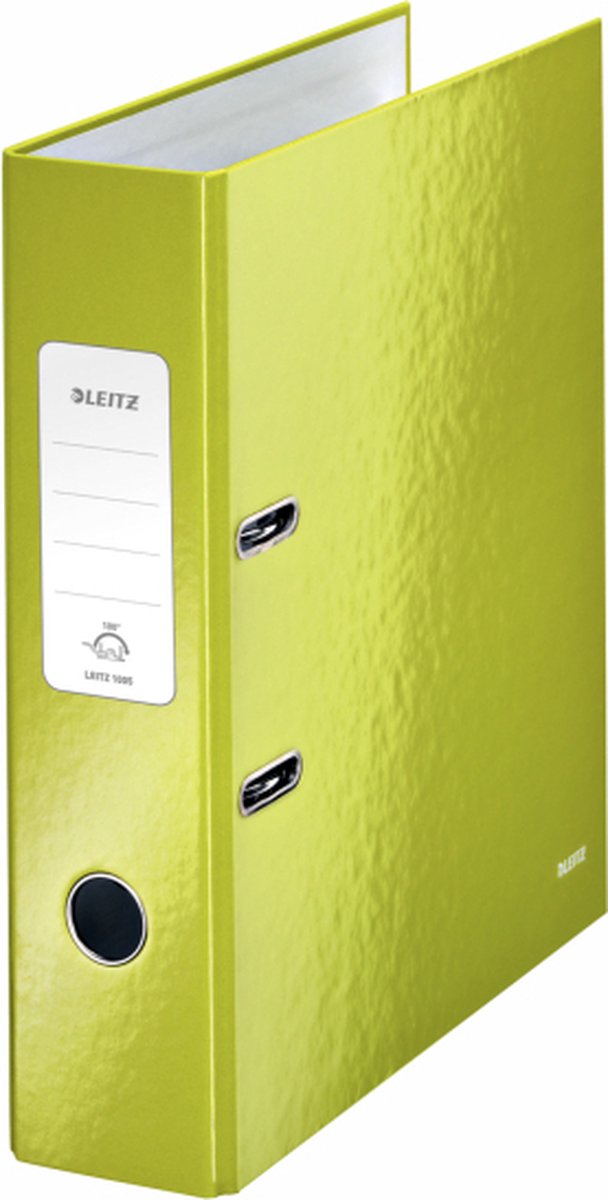 Leitz WOW 180° Duurzame Ordner - Capaciteit van 600 A4-Vel - Rugbreedte van 80mm - Groen