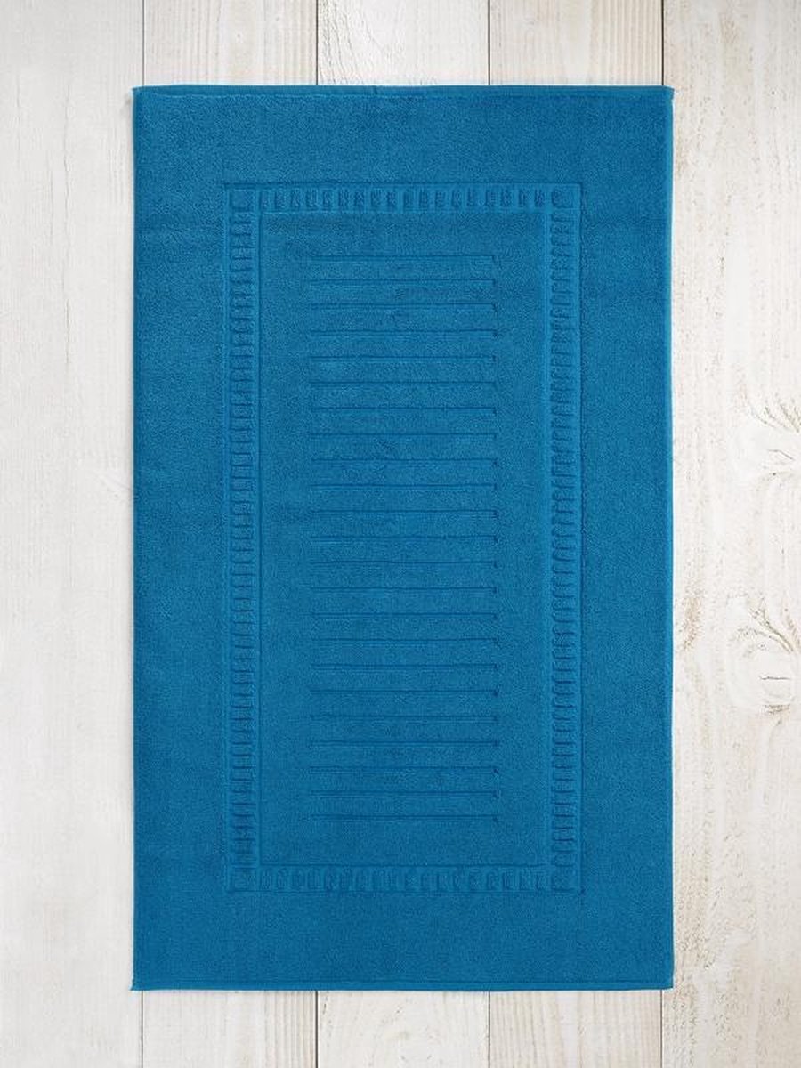 De Witte Lietaer Dolce Badmat 60 x 100 cm - Egyptisch katoen/blauw