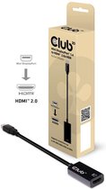 club3D CAC-1180 DisplayPort Adapter [1x DisplayPort stekker - 1x HDMI-bus] Zwart