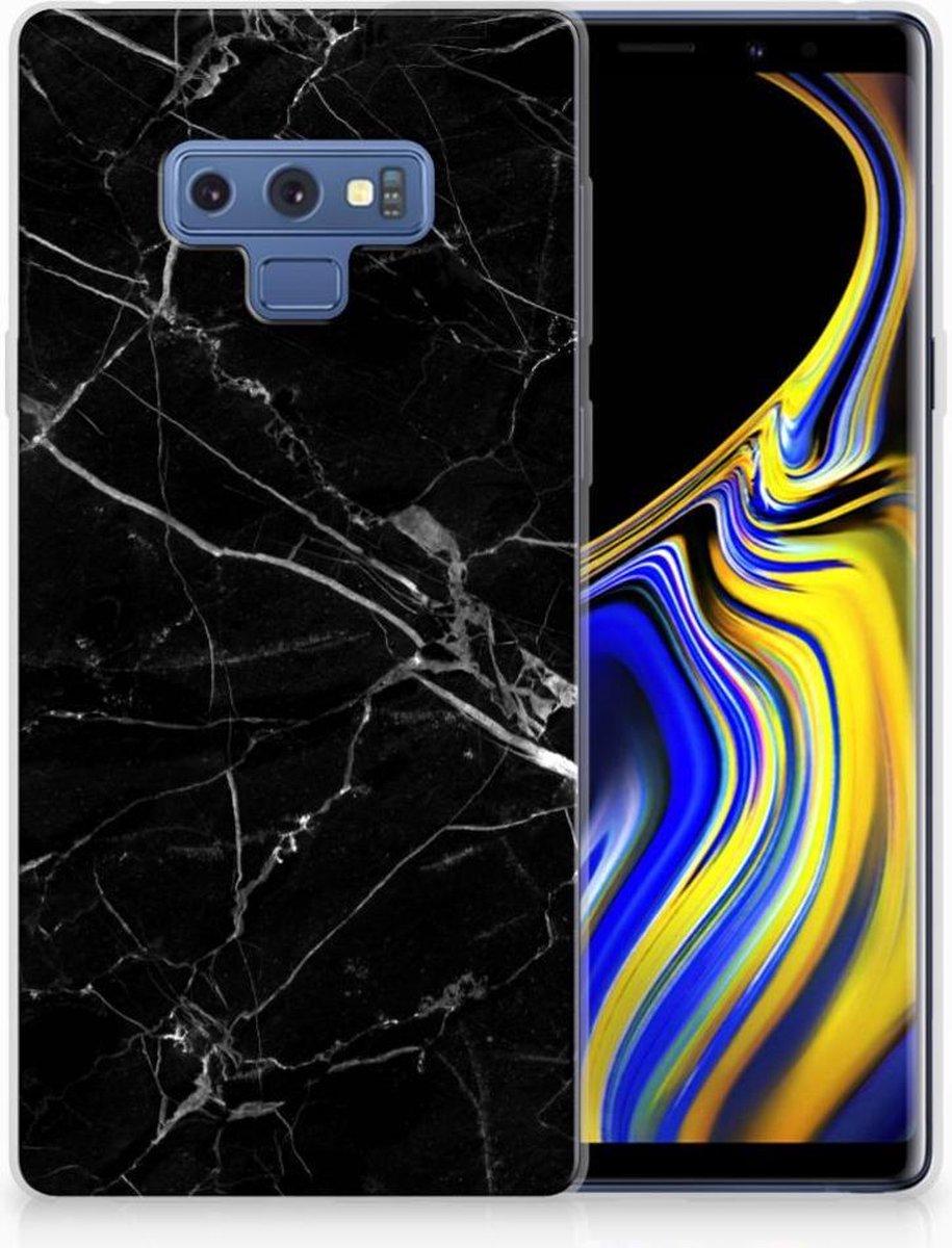 Samsung Galaxy Note 9 TPU Siliconen Hoesje Marmer Zwart - Origineel Cadeau Vader