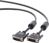Gembird DVI-D/DVI-D 3m 3m DVI-D DVI-D Zwart DVI kabel