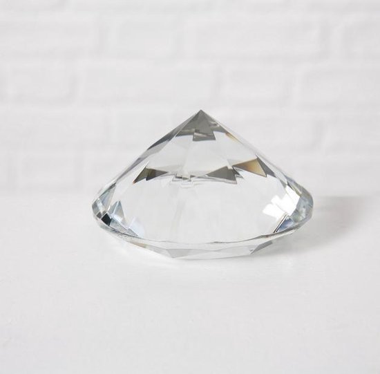 Editie schouder Hulpeloosheid Diamant - Ø 10cm - Glas - Decoratie | bol.com
