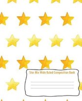 Star Mix Wide Ruled Composition Book