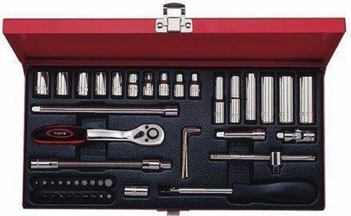 Ampro Doppenset 1/4" metrisch 48-delig 40T45012