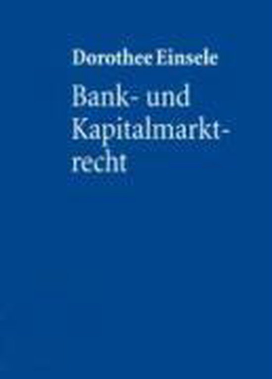Bank- und Kapitalmarktrecht - cover