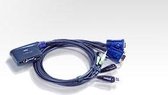 Aten 2-Port USB KVM Switch KVM-switch Blauw