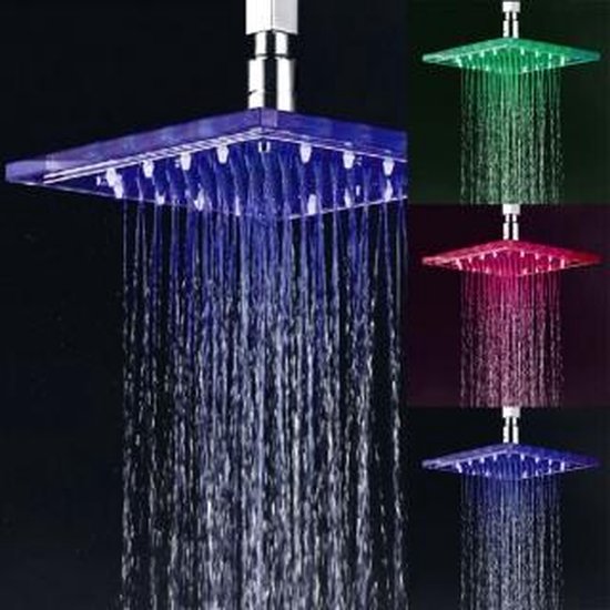Kleren Inefficiënt Veroorloven LED Douchekop - Waterval - LED Shower - Kleuren Bij Watertemperatuur -  Chrome | bol.com