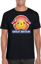 Zwart Groot Brittannie/ Engeland supporter kampioen shirt heren XXL