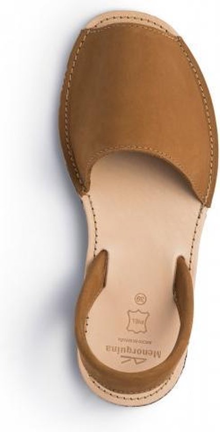Menorquina-spaanse sandalen-avarca-suede-camel-dames-maat |