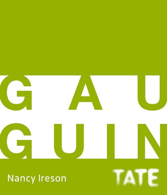 Boek 'Gauguin' met tekst 'Nancy Ireson TATE' op een groene achtergrond.