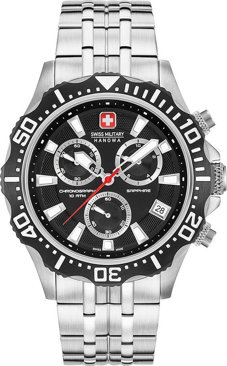 Swiss Military Hanowa 06-5305.04.007 horloge heren - zilver - edelstaal