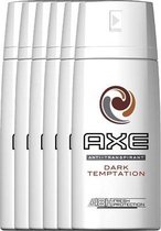 AXE Dark Temptation Anti-Transpirant Deodorant - 6 x 150 ml - Voordeelverpakking