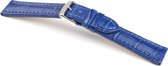 Horlogeband Kalimat Navyblauw - Leer - 18mm