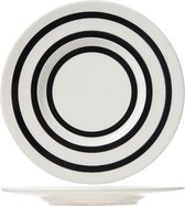 Cosy & Trendy Black Bands Dessertbord - Ø 22 cm - Set-6