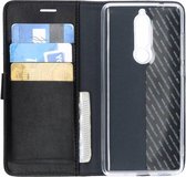 Book-style Wallet Case hoesje voor Nokia 5.1 - Zwart