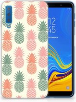 Geschikt voor Samsung Galaxy A7 (2018) TPU Hoesje Design Ananas