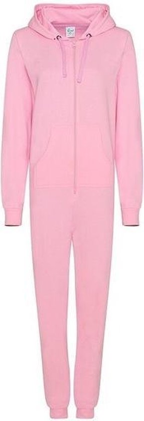 Warme onesie/jumpsuit licht roze voor dames - huispakken volwassenen S/M |  bol.com