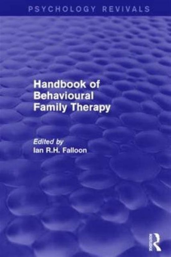Handbook of Behavioural Family Therapy - cover
