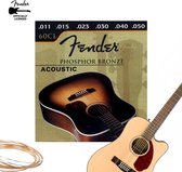 Fender 60CL Phosphor Bronze Full Bottom Gitaarsnaren Voor Akoestische gitaar